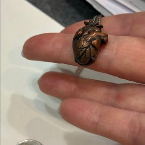 Bronze Pamela Love Anatomical Heart Necklace